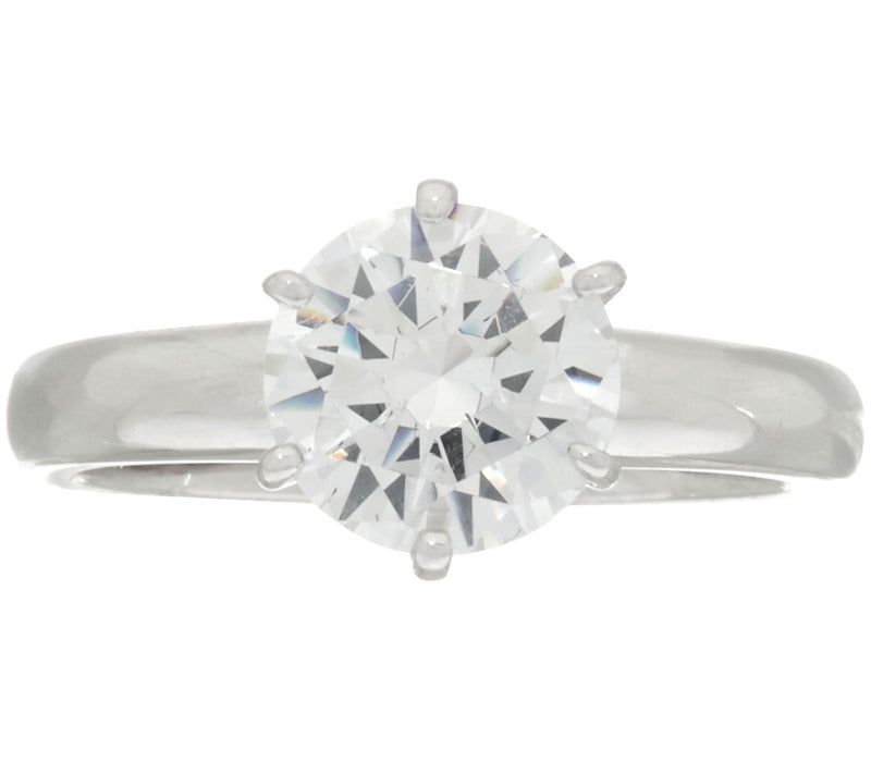 Diamonique 2.00 cttw Solitaire Ring, Platinum Clad — View 12