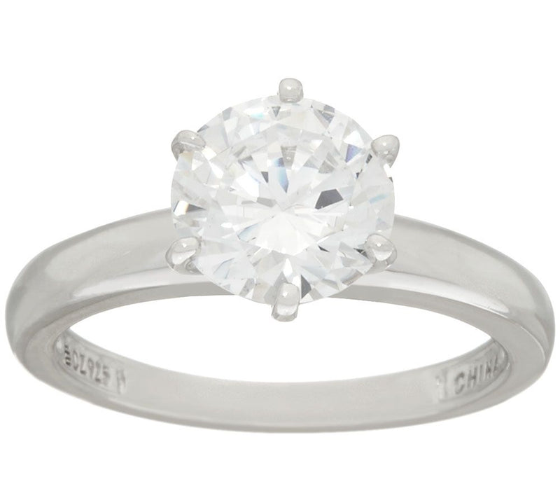 Diamonique 2.00 cttw Solitaire Ring, Platinum Clad — View 11