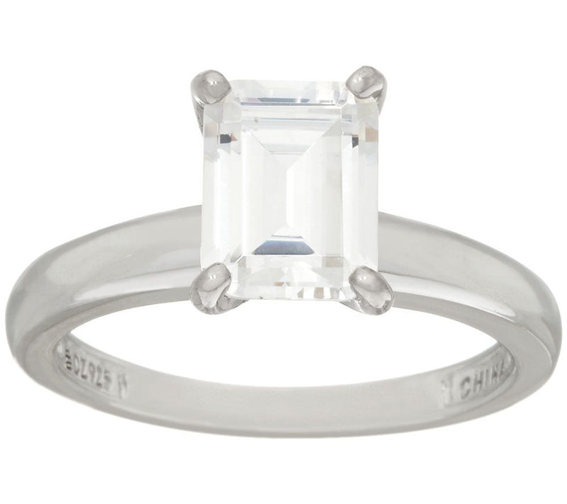 Diamonique 2.00 cttw Solitaire Ring, Platinum Clad — View 5