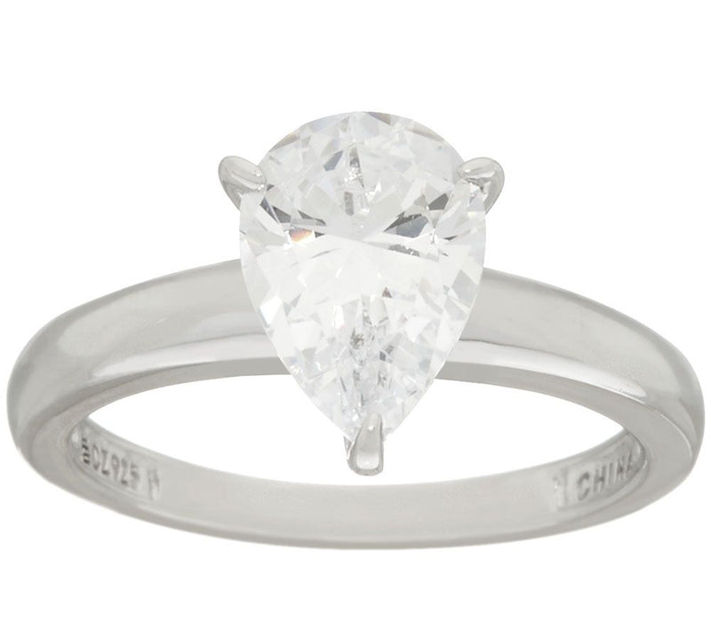 Diamonique 2.00 cttw Solitaire Ring, Platinum Clad — View 9