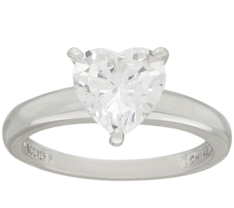 Diamonique 2.00 cttw Solitaire Ring, Platinum Clad — View 6