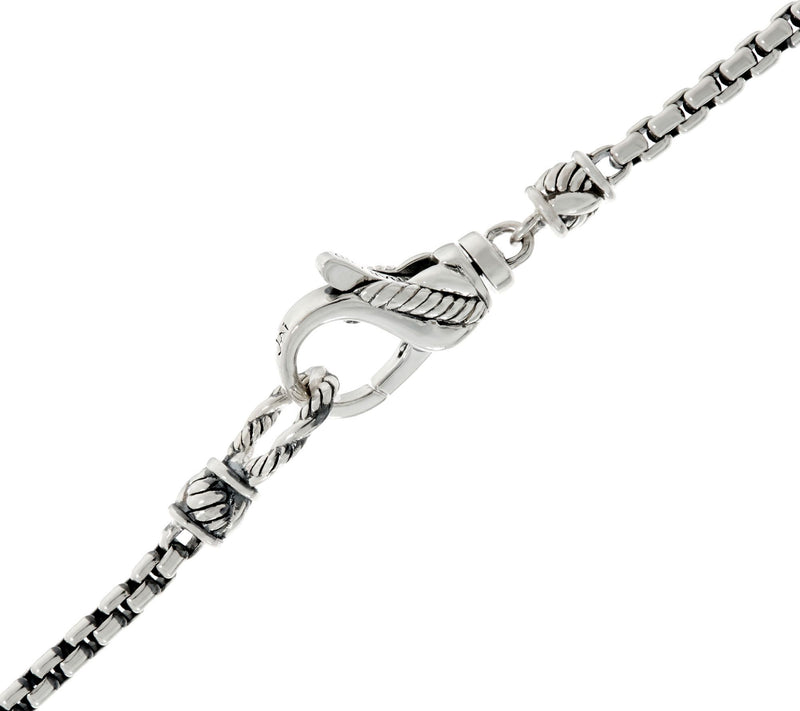 JAI Sterling Silver 2.7mm Box Chain 18" Necklace, 13.20g — View 2