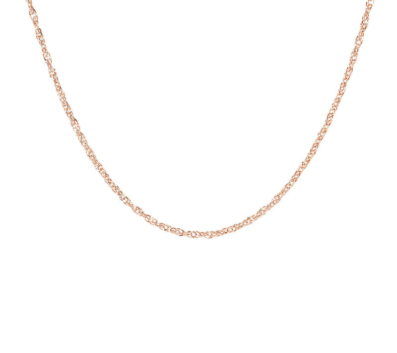 Milor Gold 15" Polished Singapore Chain, 14K — View 7