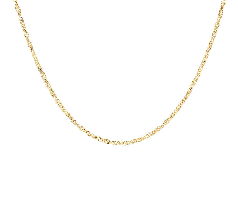 Milor Gold 15" Polished Singapore Chain, 14K — View 3