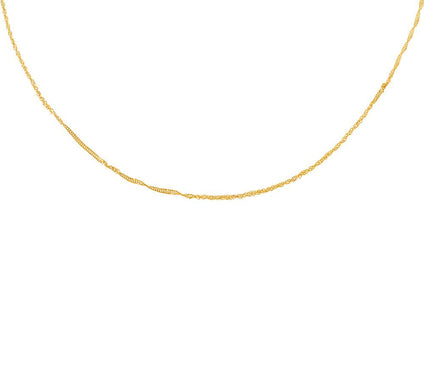 Milor Gold 20" Polished Singapore Chain, 14K