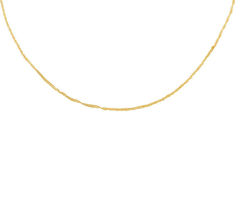 Milor Gold 20" Polished Singapore Chain, 14K — Main view