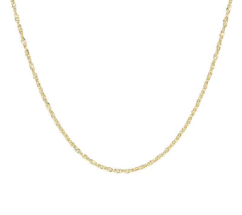 Milor Gold 20" Polished Singapore Chain, 14K — View 3
