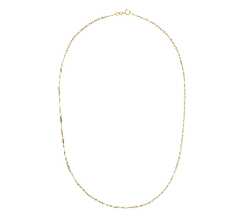 Milor Gold 20" Polished Singapore Chain, 14K — View 8