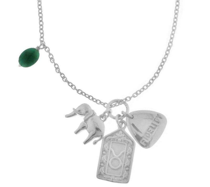 Artisan Crafted Sterling Zodiac Gemstone & Charm Necklace — View 33