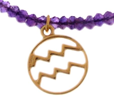 Artisan Crafted Gemstone Zodiac Bracelet, Sterling/14K — View 26