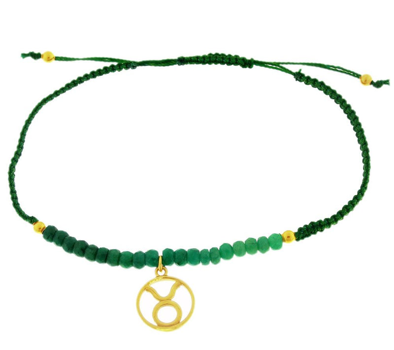 Artisan Crafted Gemstone Zodiac Bracelet, Sterling/14K — View 5