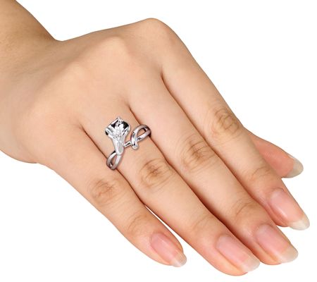 Affinity Diamond Accent Flower R ing, Sterling — View 3