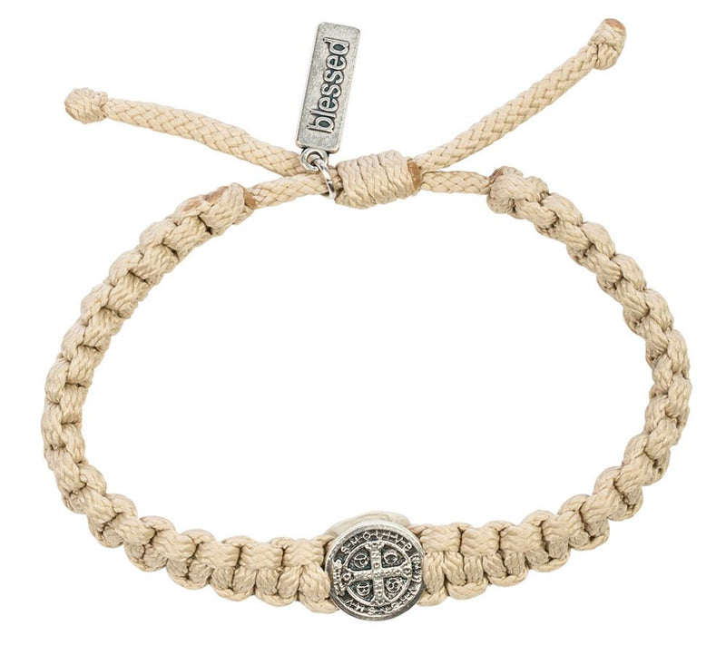 My Saint My Hero Men's Silvertone ONE Blessin gBracelet — View 4