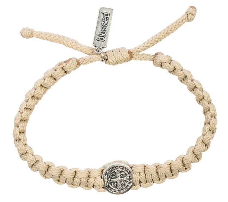 My Saint My Hero Men's Silvertone ONE Blessin gBracelet — View 10
