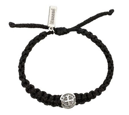 My Saint My Hero Men's Silvertone ONE Blessin gBracelet