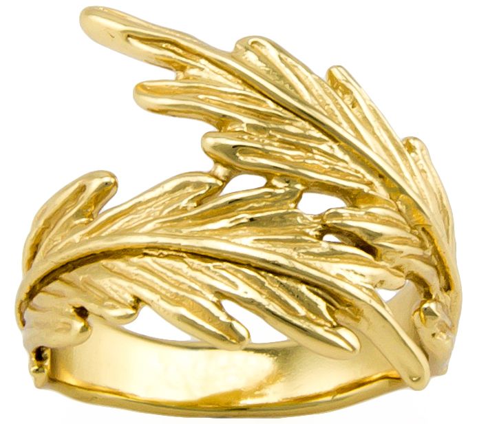 Hagit Sterling and 14K Clad Feather Ring — Main view