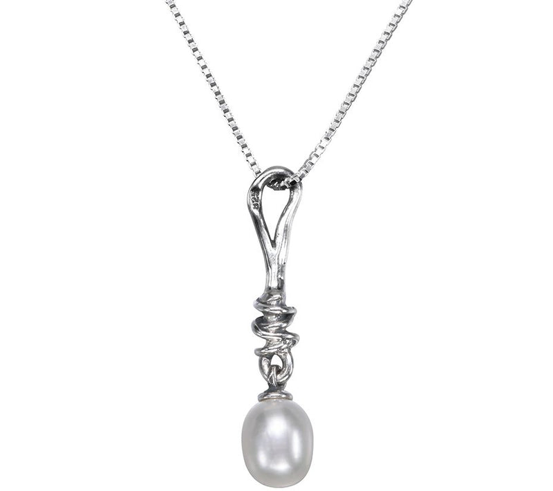 Hagit Sterling Cultured Freshwater Pearl Pendant w/ Chain — View 5
