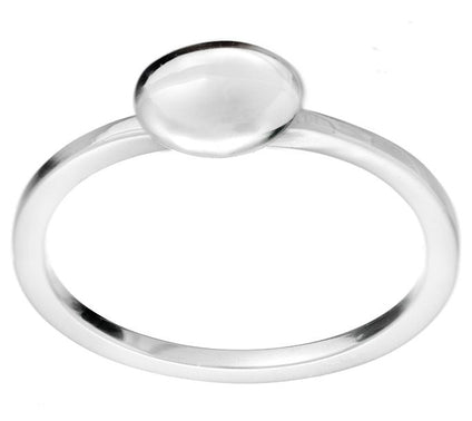 Hagit Sterling Polished Oval Bead Ring