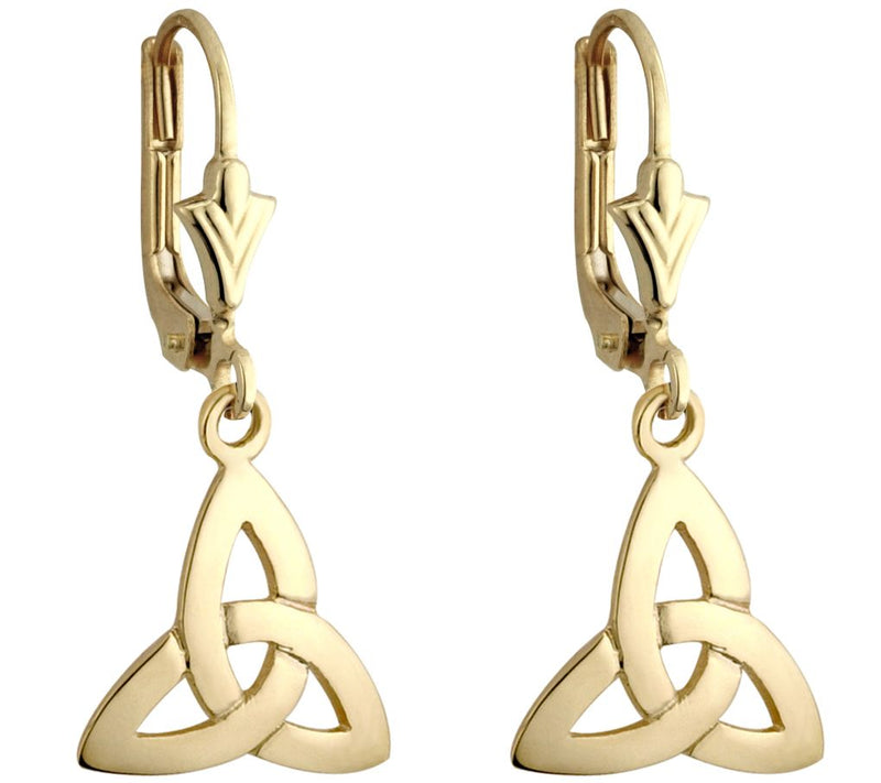 Solvar Trinity Knot Drop Earrings, 14K Yellow Gold — Main view