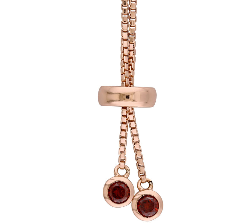 Sterling Silver 3.75 cttw Garnet Adjustable Tennis Bracelet — View 2