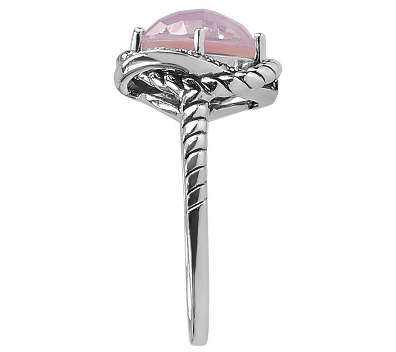 Suspicion Sterling Marcasite & Mother-of-Pear lDoublet Ring — View 4