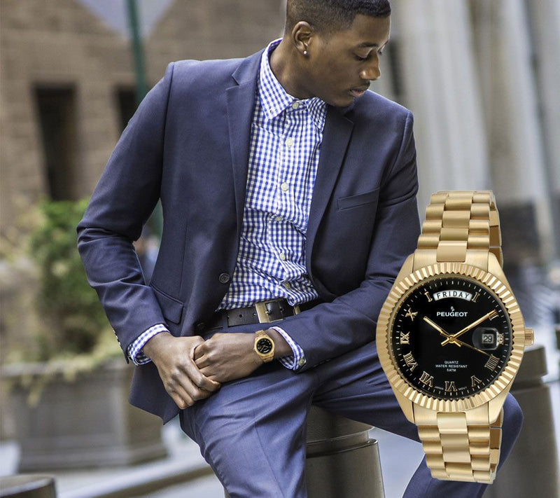 Peugeot Men's Goldtone Stainless Steel Watch — View 5