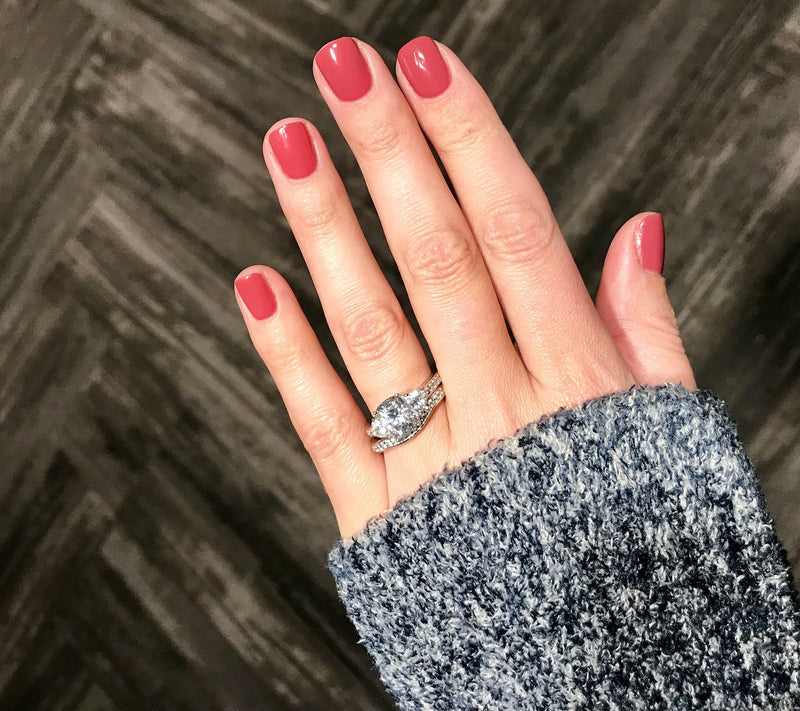 Diamonique 2.95 cttw 100-Facet Bridal Ring Set, Platinum Clad — View 8