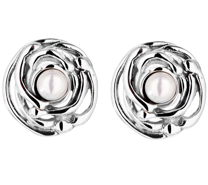 Hagit Cultured Pearl Stud Earrings, Sterling — View 5