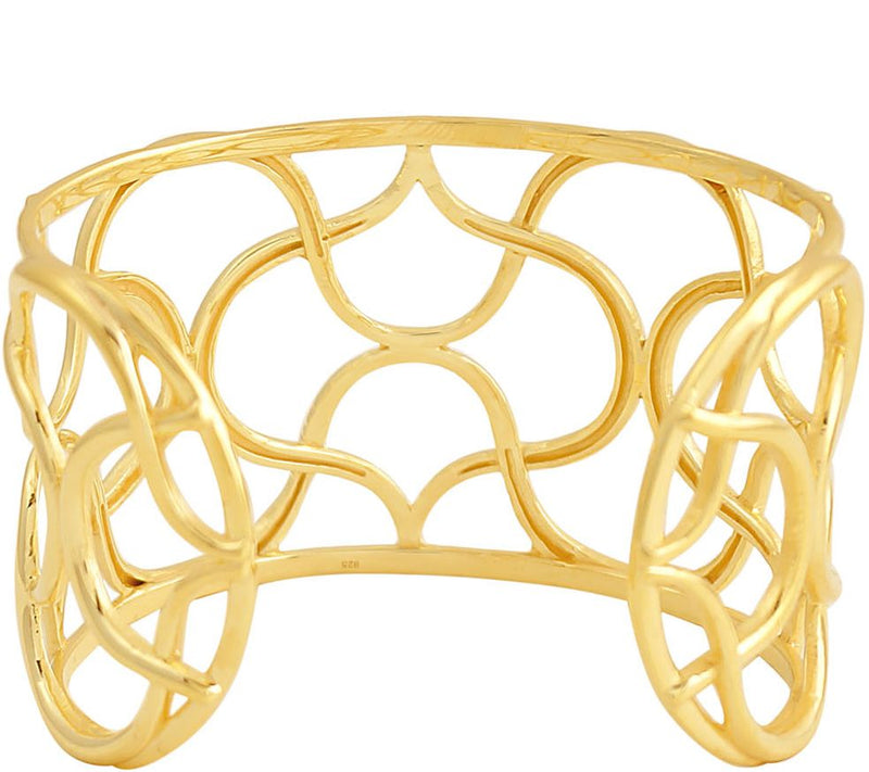 Sterling Moroccan Wave Cuff by Silver Style — View 7