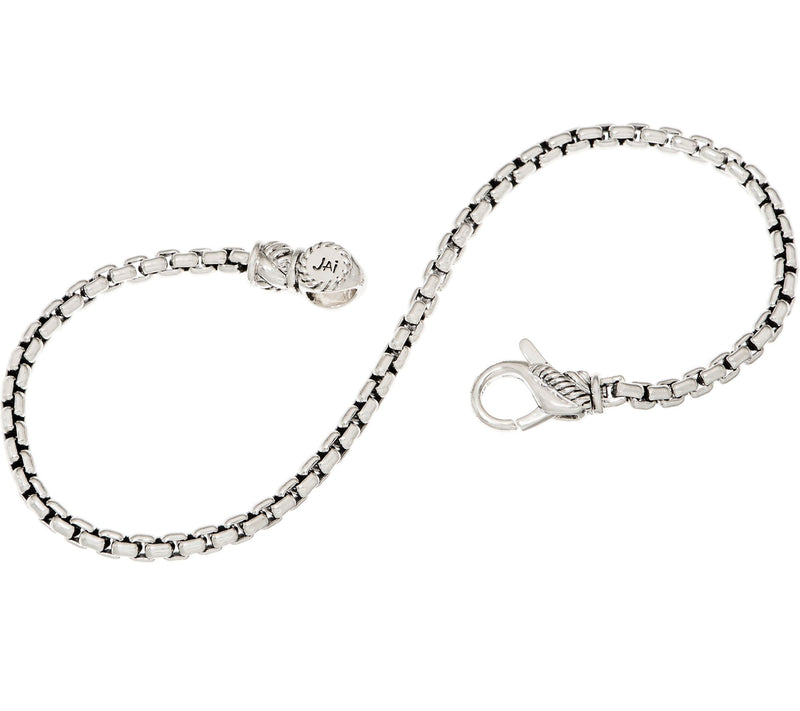 JAI Sterling Silver 2.7mm Box Chain Bracelet — Main view