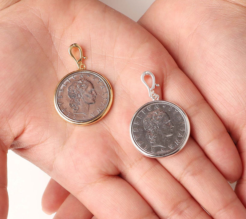 Ultrafine Silver 50 Lire Coin Pendant — View 7