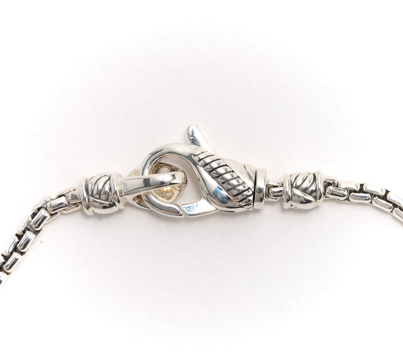 JAI Sterling Silver Symbols of Love Box Chain Station Bracelet — View 13