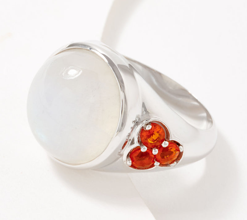 Affinity Gems Rainbow Moonstone and Gemstone Ring, Sterling Silver — Main view