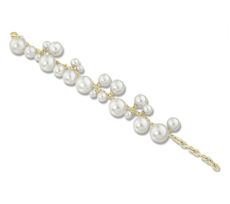 Steel by Design Simulated Pearl  7-1/2" Bracelet — Main view