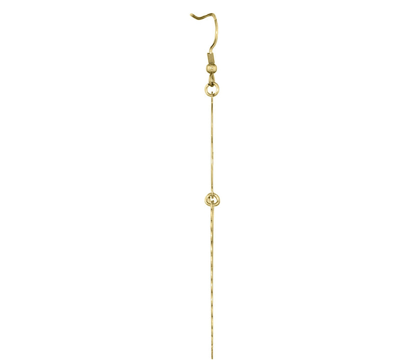 Steel by Design Goldtone Filigree Circle Drop Earrings — View 4