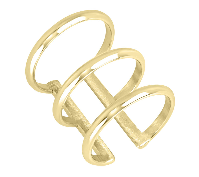 Steel by Design Triple Row Open Design Ring — Main view