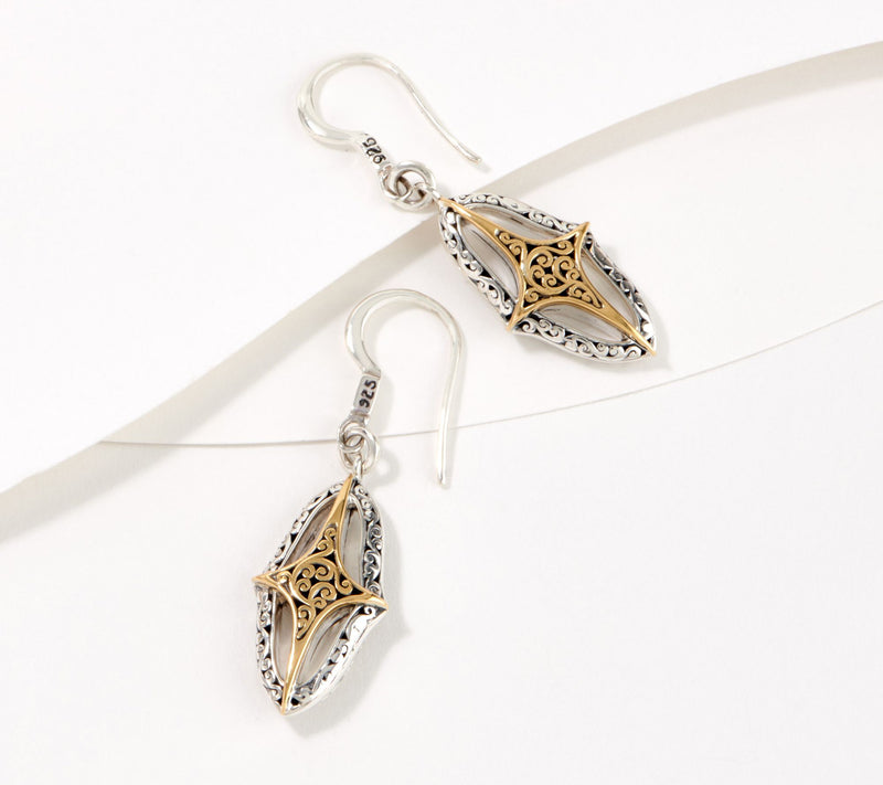 Lois Hill Sterling Silver & 18K Gold Drop Earrings — Main view