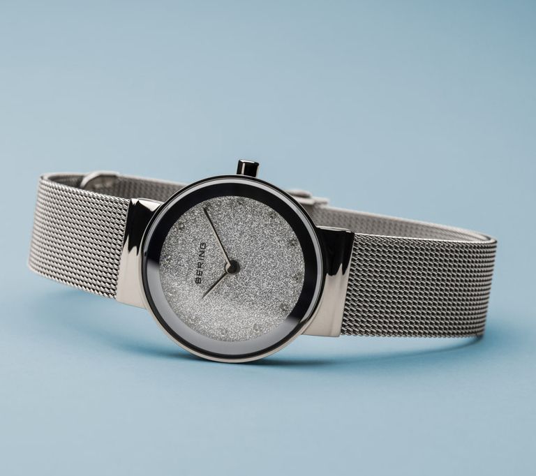 Bering Women's Stainless Steel Swarovski Crystal Dial Watch — View 6