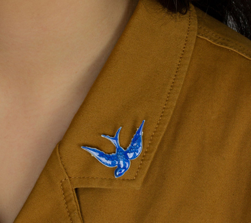 Anne Koplik Bluebird of Happiness Pin — View 4