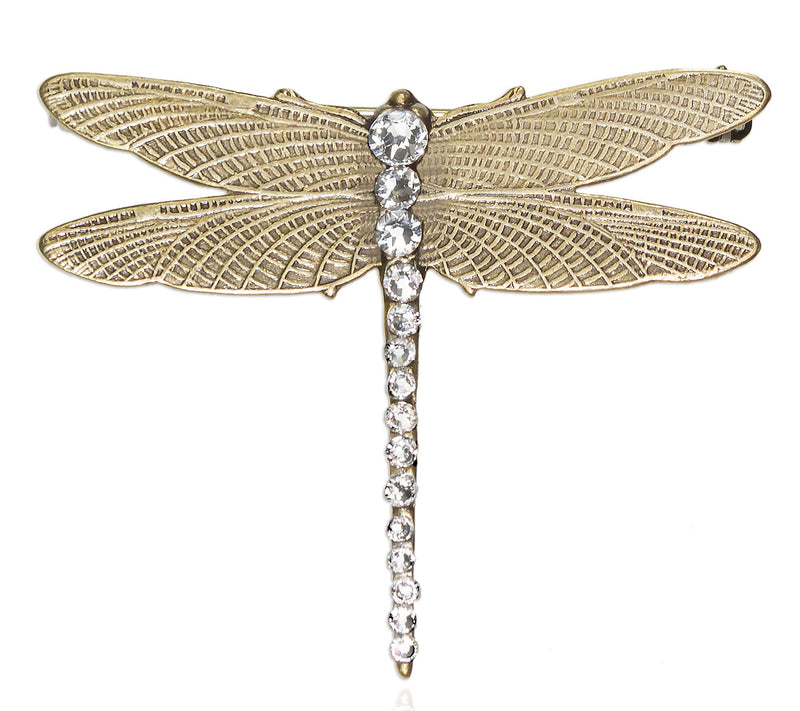 Anne Koplik Crystal Dragonfly Pin — Main view