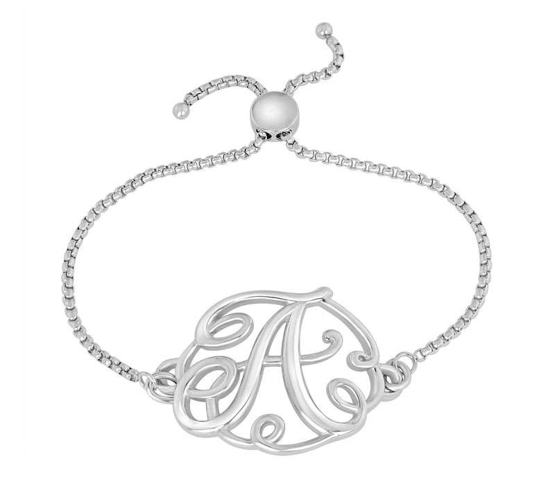 Steel by Design Adjustable Initial Bracelet — View 3