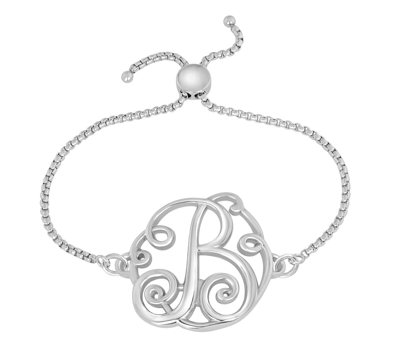 Steel by Design Adjustable Initial Bracelet — View 5
