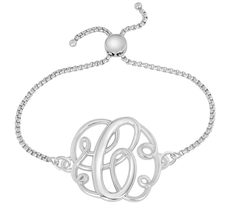 Steel by Design Adjustable Initial Bracelet — View 7