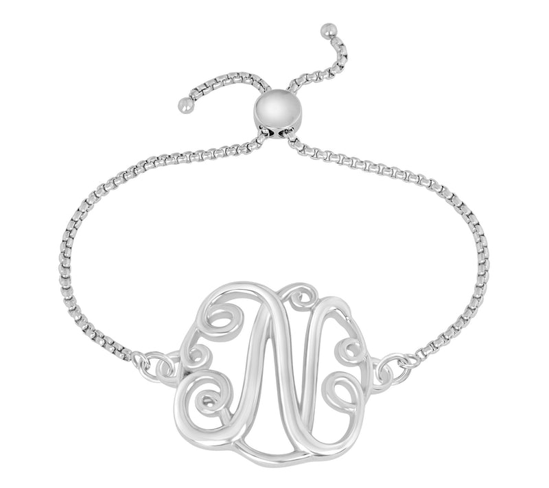Steel by Design Adjustable Initial Bracelet — View 29