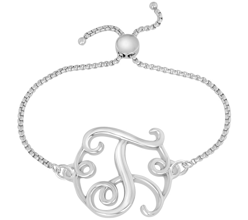 Steel by Design Adjustable Initial Bracelet — View 41