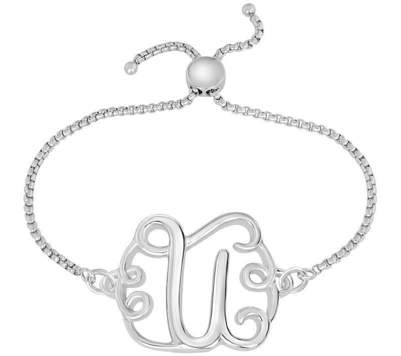 Steel by Design Adjustable Initial Bracelet — View 43