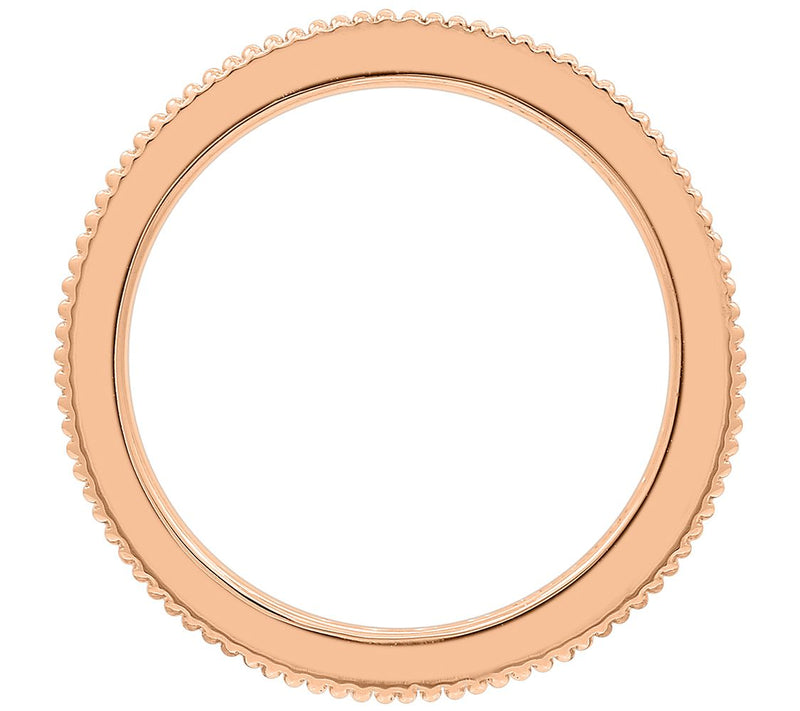 Diamonique 100-Facet Beaded Eternity Band Ring, Sterling Silver — View 9
