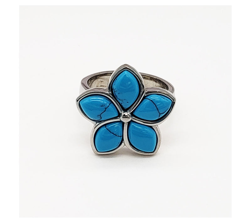 Steel by Design Howlite Flower Ring — Main view