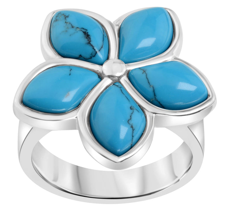 Steel by Design Howlite Flower Ring — View 6