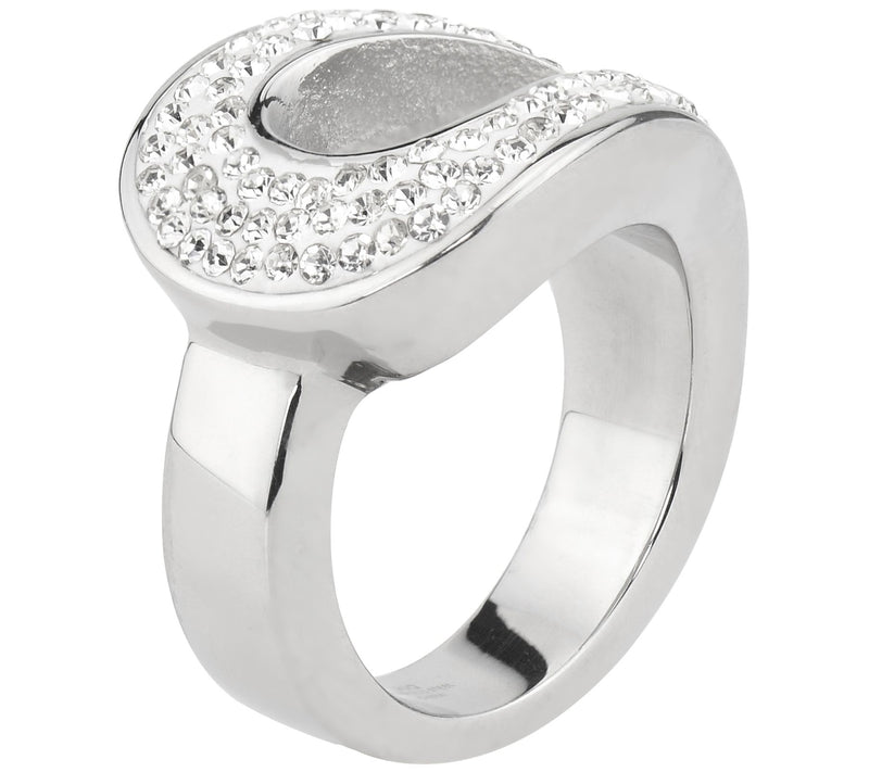 Steel by Design Crystal Swirl Ring — Main view